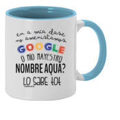 "MAYESTRO GOOGLE" Taza PERSONALIZABLE color interior
