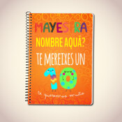 "MAYESTRA 10 PERSONALIZABLE" Libreta A5 (tamién medidas A6 y A4)