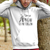 "TÚ TIENS A CLAU D'O MÍO CORAZÓN" Asudadera UNISEX con capuza