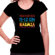 "FAIGAS O QUE FAIGAS FE-LO CON RASMIA" Chambreta Muller m/corta