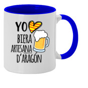 "BIERA D'ARAGÓN" Taza color interior
