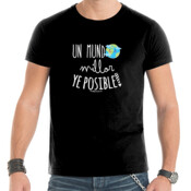"UN MUNDO MILLOR YE POSIBLE" Chambreta Ombre m/curta