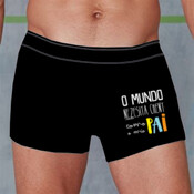 "O MUNDO NEZESITA CHENT COMO O MIO PAI" Calzonziellos bóxer fosco