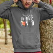 "UN MUNDO CON TU" Asudadera UNISEX con capuza