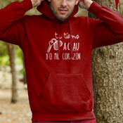 "TÚ TIENS A CLAU D'O MÍO CORAZÓN" Asudadera UNISEX con capuza