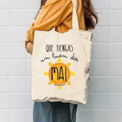 "BUEN DIA Mai" Bolsa TOTE cotó