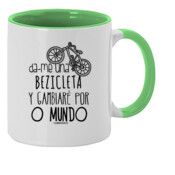 "BEZICLETA" Taza color
