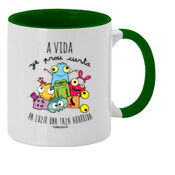 "ABURRIDA" Taza ceramica color interior