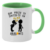"POLIU" Taza ceramica color interior