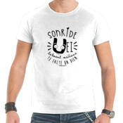 "SONRIDE UEI TALMENT MAÑANA TE FALTE UN DIEN" Chambreta Ombre m/curta