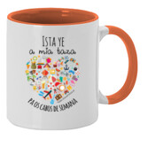 "CABOS DE SEMANA" Taza color interior
