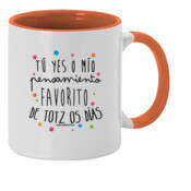 "PENSAMIENTO" Taza color interior