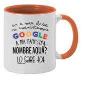 "MAYESTRA GOOGLE" Taza PERSONALIZABLE color interior