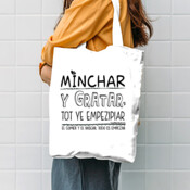 "MINCHAR" Bolsa TOTE algodón